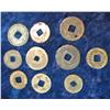 Image 2 : 1520. (10) Ancient Chinese Brass Coins with square coins.