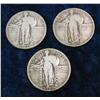 1522. 1925P, 26P, & S Standing Liberty Quarters. G-VG