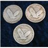 Image 2 : 1522. 1925P, 26P, & S Standing Liberty Quarters. G-VG