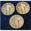 1523. 1926D, 27P, & D Standing Liberty Quarters. G-4