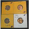 1534. (2) 1931P EF, 31D VF, & 1966 no dot BU Lincoln Cents.