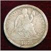 1536. 1875 Carson City Seated Liberty Dime. Partial
