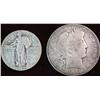 1540. 1928S Standing Liberty Quarter & 1904P Barber
