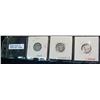 Image 1 : 1558. 1943P, S, & 44P Mercury Dimes. F-VF.
