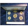 Image 1 : 1568. 1999 24K Gold-plated Set of Coins Cent, Nickel,