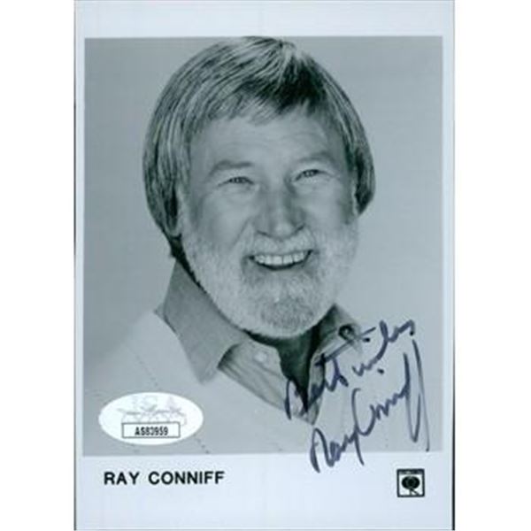 Big Band Musician Ray Conniff Signed 3.5x5 Glossy Promo Photo JSA Authenticated