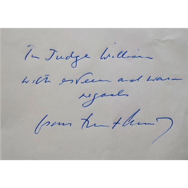 John F Kennedy signature slip