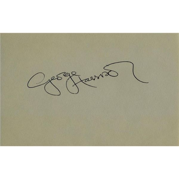 George Harrison signature slip