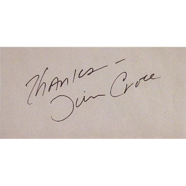 Bad Bad Leroy Brown Singer Jim Croce signature slip