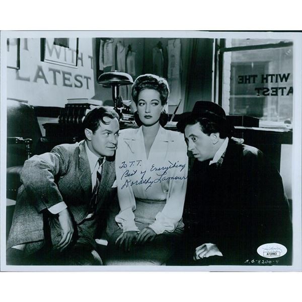 They Got Me Covered Dorothy Lamour signed photo. JSA Authenticated