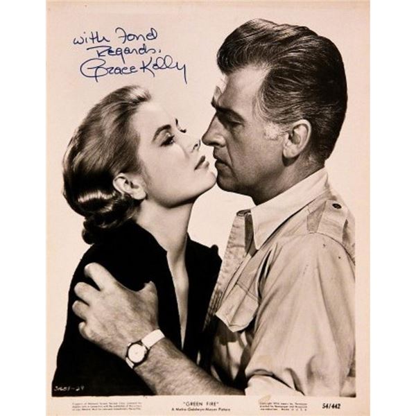 Green Fire Grace Kelly signed promo photo