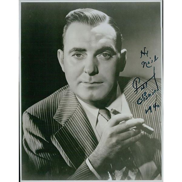 All American Pat O'Brien Signed 7.5x9.5 Original Still Vintage Photo JSA Authenticated