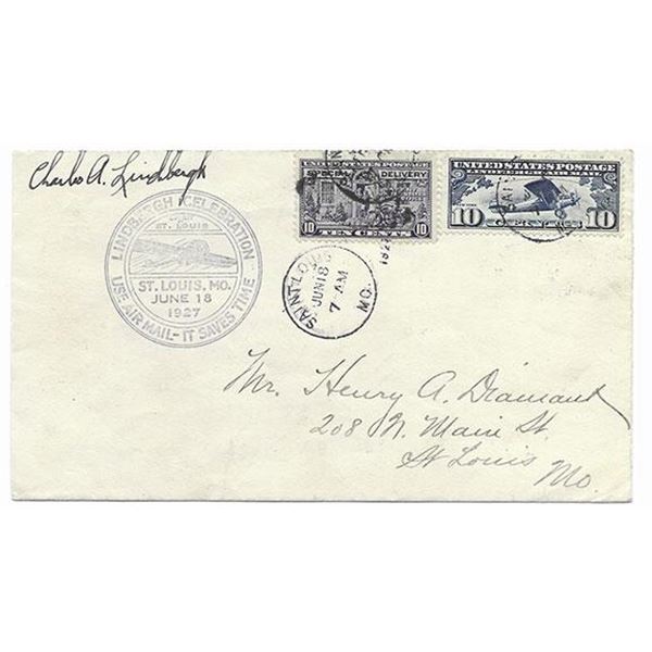 Charles A Lindbergh Signed Cover
