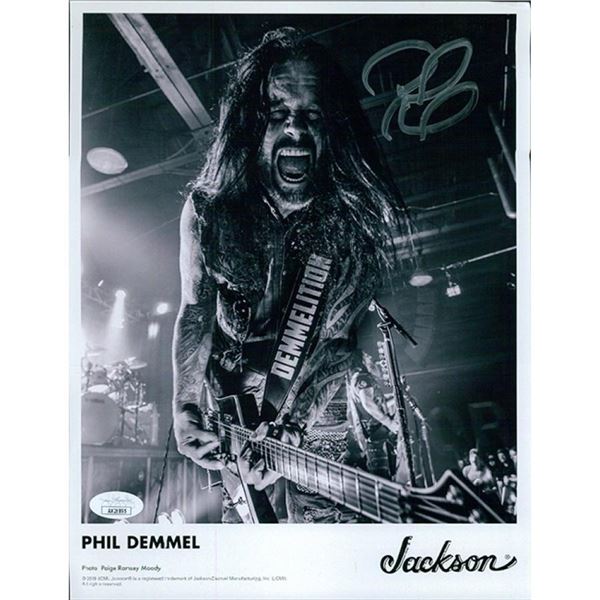 Machine Head Phil Demmel Guitarist Signed 8.5x11 Cardstock Promo Photo JSA Authenticated