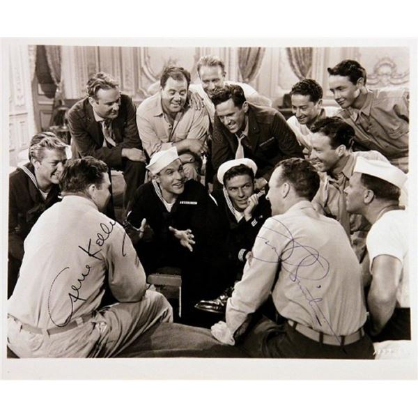 Anchors Aweigh Gene Kelly and Frank Sinatra signed movie still photo