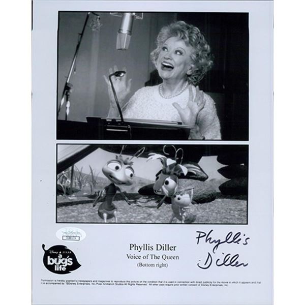 A Bugs Life Phyllis Diller Signed 8x10 Glossy Promo Photo JSA Authenticated