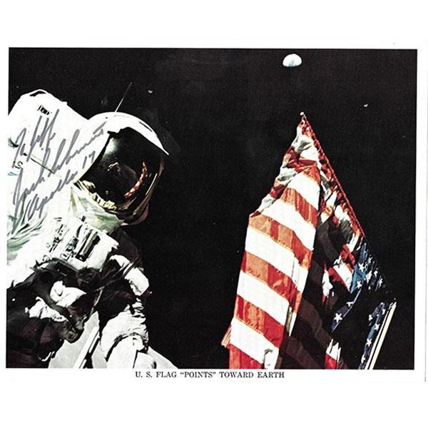 Apollo 17 Moonwalker Harrison Schmitt signed official NASA photograph