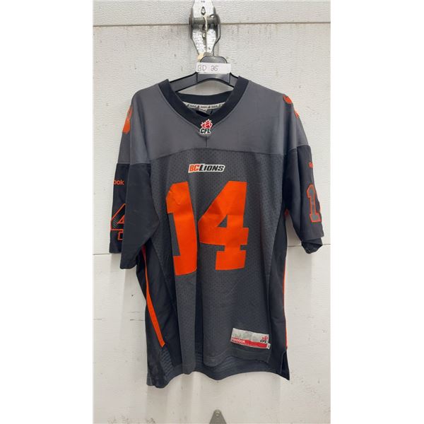 Vintage CFL BC Lions Travis Lulay Men's XL Reebok Football Jersey