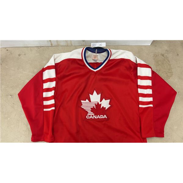 Vintage Team Canada CCM Olympic Hockey Jersey, 1984/1988, Men's Medium