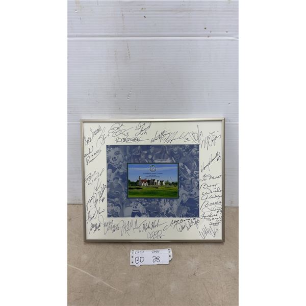 NHL Hall of Famers Autographs Framed Photo: Signed by Hawerchuk, Hull, Bower, and More