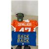 Image 1 : Winnipeg Blue Bombers Warm-Up Used By Tanner Cadwallader. Autographed, Men's XL & Military Snap