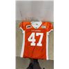Image 5 : Winnipeg Blue Bombers Warm-Up Used By Tanner Cadwallader. Autographed, Men's XL & Military Snap