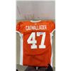 Image 9 : Winnipeg Blue Bombers Warm-Up Used By Tanner Cadwallader. Autographed, Men's XL & Military Snap