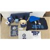 Image 1 : Winnipeg Jets Lot: XL Hoodie, New Hat, Morrissey, Conroe, Salomonsson Bobbleheads Banner and More