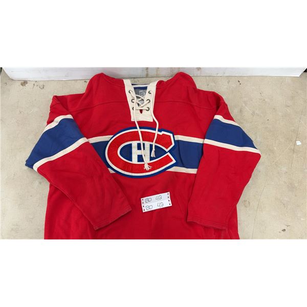 Vintage Montreal Canadiens Men's XXL Hockey Jersey Sweatshirt