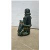 Image 6 : Vintage First Nations Inuit Lot: Soapstone Polar Bear, Soapstone Scratch Carved Wall Hanging