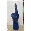 Image 3 : Winnipeg Blue Bombers Lot: Large Foam Finger, Vintage Metal License Plate, Mug, Full Size Flag