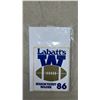 Image 4 : Winnipeg Blue Bombers Lot: Large Foam Finger, Vintage Metal License Plate, Mug, Full Size Flag