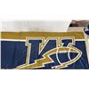 Image 7 : Winnipeg Blue Bombers Lot: Large Foam Finger, Vintage Metal License Plate, Mug, Full Size Flag
