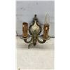 Image 7 : Four Vintage Rococo Revival Style Mirrored Wall Sconces and One Brass Two-Light Sconce