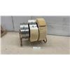 Image 1 : Vintage Rotary Card File with Three-Section Spindle, Blank Index Cards, and Metal Stand