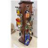 Image 5 : Seagull Pewter Wooden Rotating Keychain Display Rack with Assorted Keychains and More