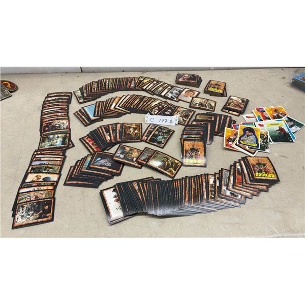 1985 Topps The Goonies Movie Trading Cards with Photo Cards, Character Cards, and Stickers