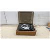 Image 1 : Dual 1219 Automatic Turntable with Walnut Base and Dust Cover, Missing Rod on Turntable