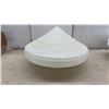 Image 5 : Three Vintage White Milk Glass Light Shades with Art Deco Stepped Octagonal Design and More