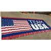 Image 1 : Team USA Large Vinyl Banner with American Flag and Grommets, 162 x 59"