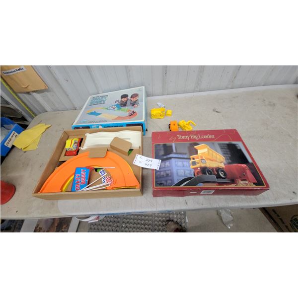 Crazy Buggy Battery Operated Track Set and Tomy Big Loader Construction Toy Set