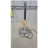 Image 4 : Art Deco Style Two-Light Chrome Table Lamp with Alabaster Orb and Glass Shades