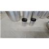 Image 5 : Vintage Aluminum Canister Set with Copper Lids, Rotary Hand Mixer, and More