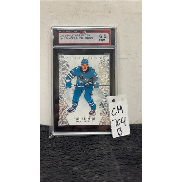 Graded Macklin Celebrini San Jose Sharks Card