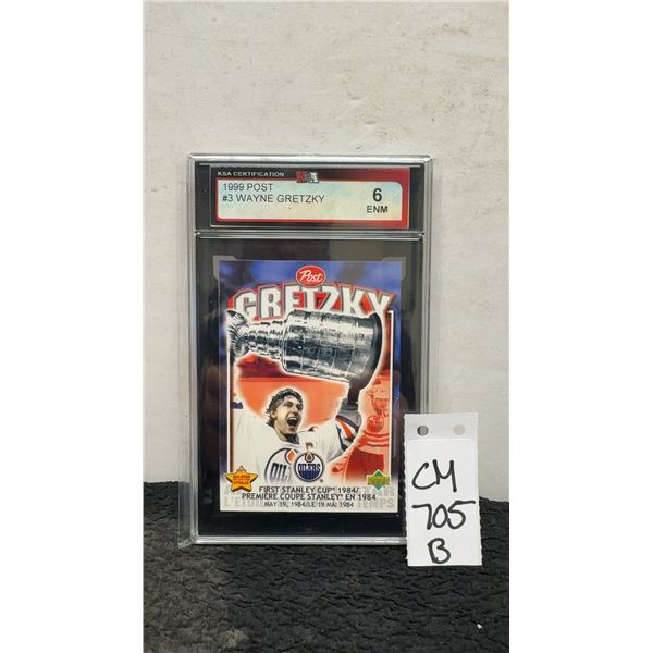 Graded Wayne Gretzky Edmonton Oilers Post Card