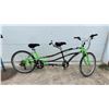 Image 1 : Northwoods Dual Drive 18-Speed Tandem Bicycle, Black and Lime Green Frame