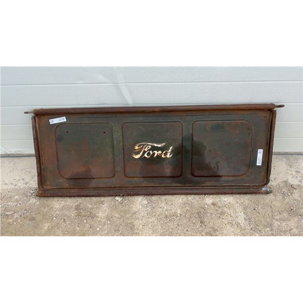 Early Ford V8 Pickup Truck Tailgate with Embossed Script Logo