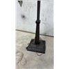 Image 7 : Tiffany-Style Stained Glass Torchiere Floor Lamp with Geometric Shade and Metal Base, 70" Tall