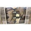Image 5 : Pair of Framed Contemporary Abstract Mixed Media Artworks with Metallic Embellishments, 22 1/2 x 22