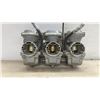 Image 2 : Mikuni Triple Constant Velocity Carburetor Bank for Inline Three-Cylinder Suzuki Motorcycle Engine